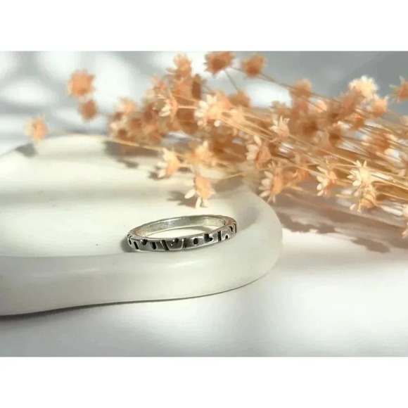 Vintage Sterling Silver Silpada Bali Style Minimalist Modernist Ring - Sz 10.75 - Picture 7 of 7